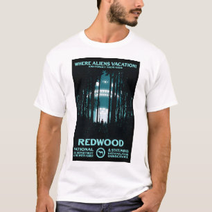 Camiseta Onde Aliens Férias! - Redwood National e Stat