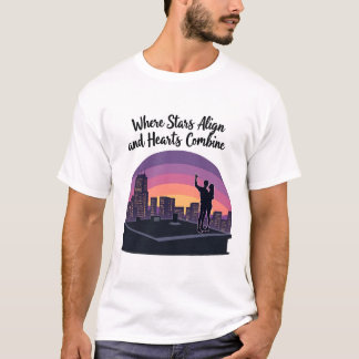 Camiseta Onde as estrelas se alinham - Linha do horizonte R