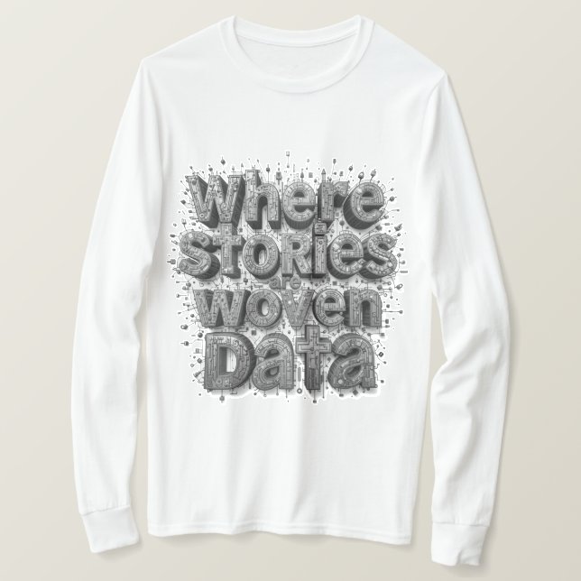 Camiseta Onde as histórias tecem T-Shirt (Frente do Design)