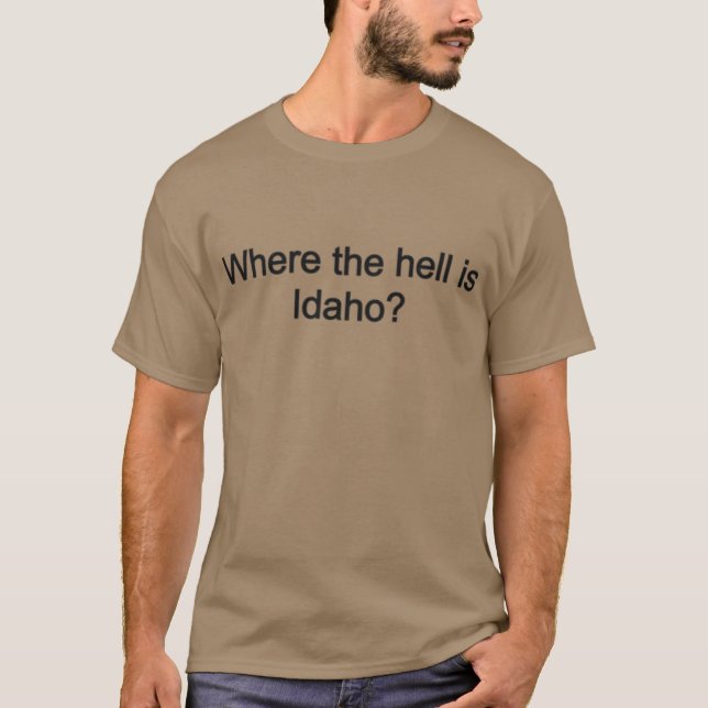 Camiseta Onde diabos fica Idaho (Frente)