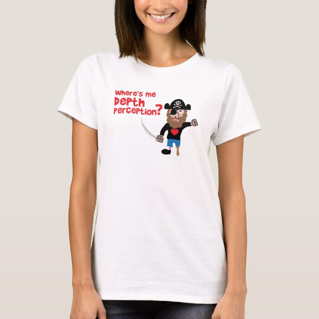 Camiseta Onde é eu percepção de profundidade? (Frente)