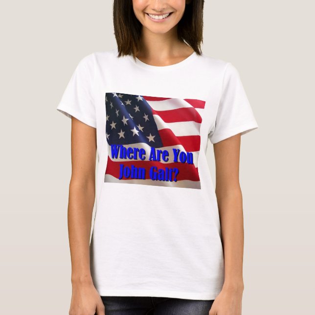 Camiseta Onde é você John Galt? (Frente)