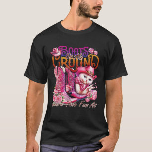 Camiseta Onde eles torcem em botas no chão do gato ocidenta