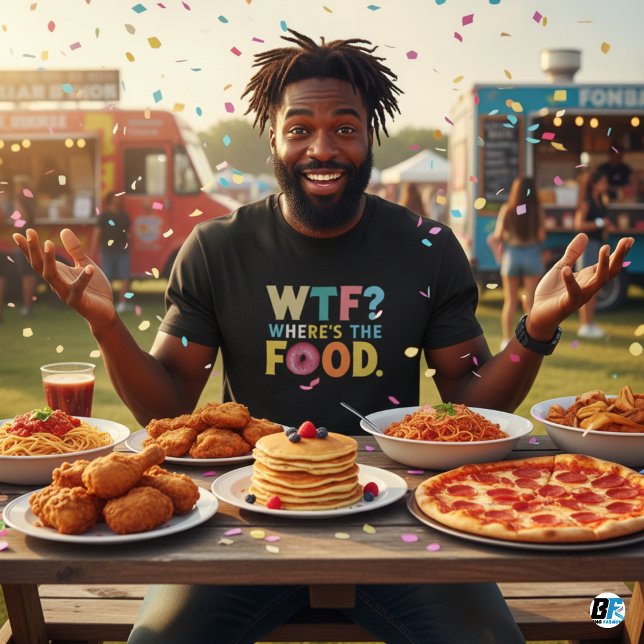 Camiseta Onde está a Comida de T-Shirt Men (Criador carregado)