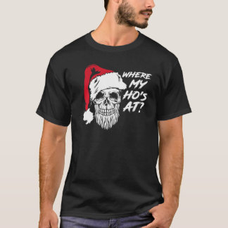 Camiseta Onde está a minha casa no crânio de Natal e no Cha