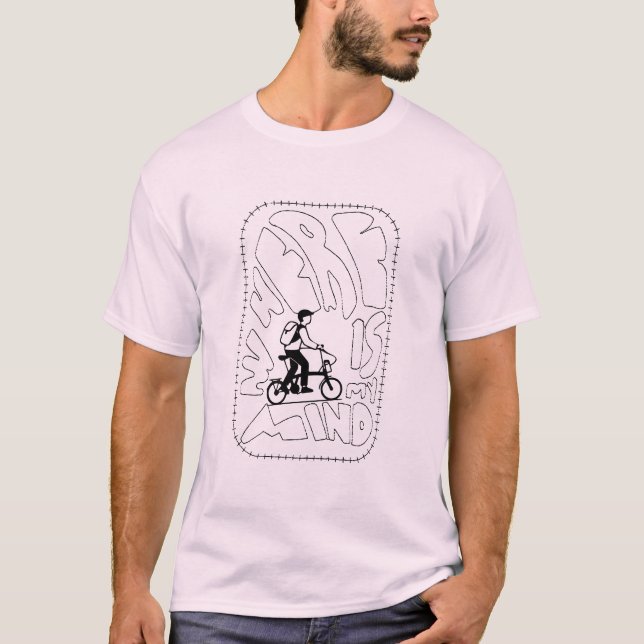 Camiseta Onde está a minha mente - Brompton T-shirt por Bla (Frente)