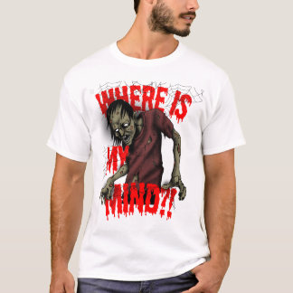 Camiseta Onde Está A Minha Mente? Design do Zombie Hallowee