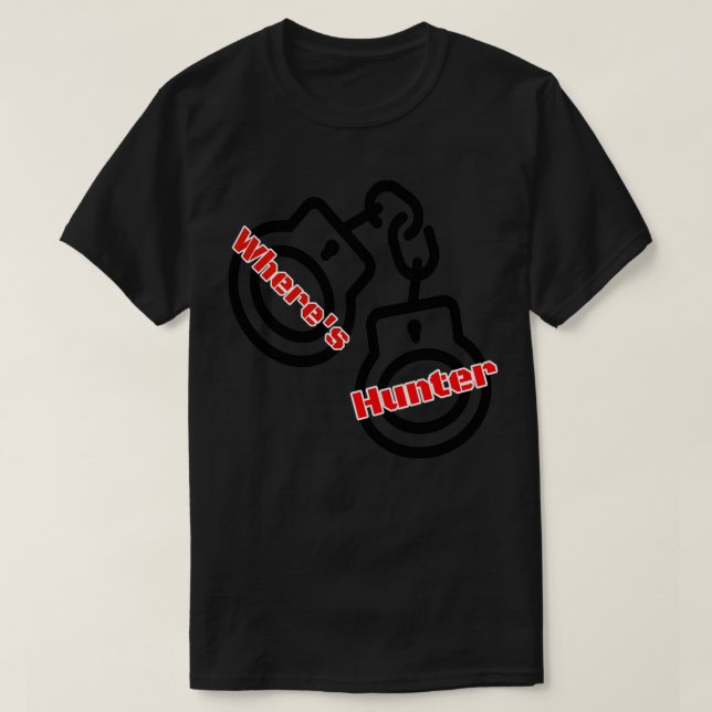 Camiseta Onde está Hunter? (Frente do Design)