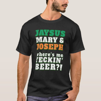 Camiseta Onde está minha CERVEJA Irlandesa Engraçada Shir