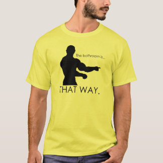 Camiseta onde está o bathrrom?