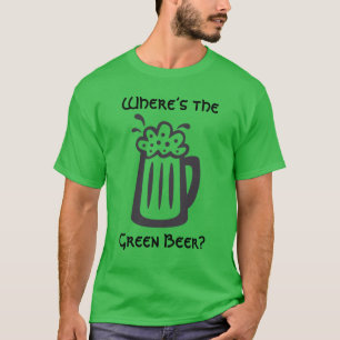 Camiseta Onde está o dia de Patrick da Rua de Cerveja Verde