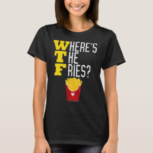 Camiseta Onde está o filme francês WTF Engraçado Meme Comid