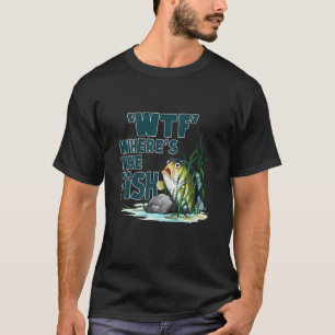 Camiseta Onde está o peixe hilário Pescaria Pescador perfei