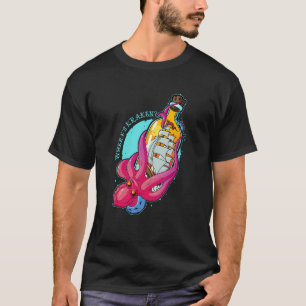 Camiseta Onde está o polvo Kraken animal marinho tentáculos