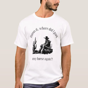 Camiseta Onde estaciono o meu cavalo?