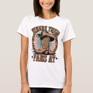 Camiseta Onde Estão Aqueles Fãs – Cowgirl Botas Tie Dye Wes