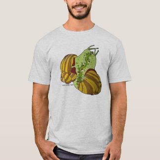 Camiseta onde faça os caracóis vêm de