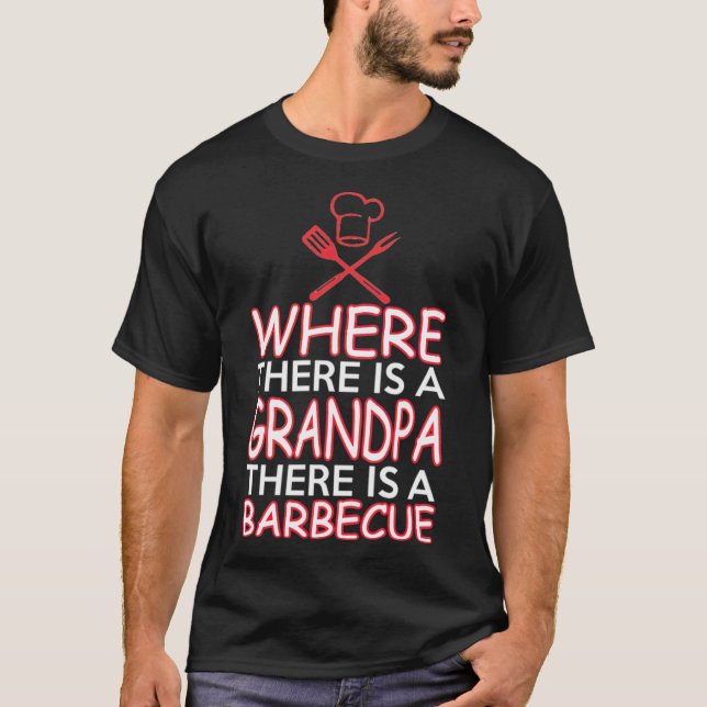 Camiseta Onde Há Um Avô Há Um ajustado De Fundo (Frente)