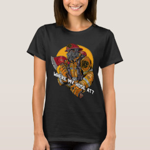 Camiseta Onde minha mangueira no Bombeiro Humor Memes