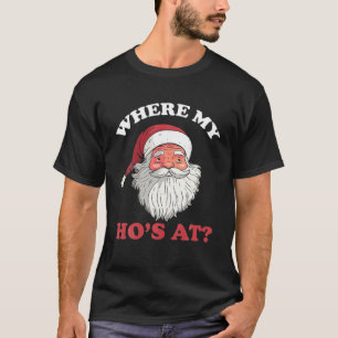 Camiseta Onde Minha Mão Em Papais noeis De Natal Adulta Hu