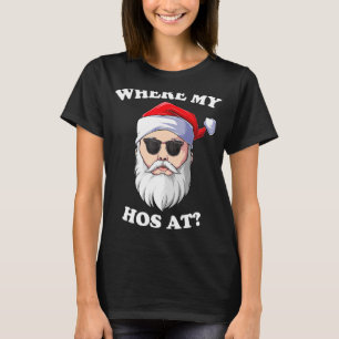 Camiseta Onde Minha Mão Em Papais noeis De Natal Adulta Hum