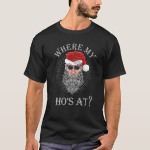 Camiseta Onde Minha Mão Em Papais noeis De Natal Adulta Hum
