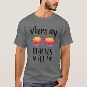 Camiseta Onde Minhas Praias No Engraçado Verão De Férias Na