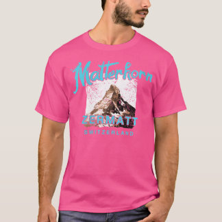 Camiseta Onde Montanha Matterhorn Suíça Zermatt Escalada de