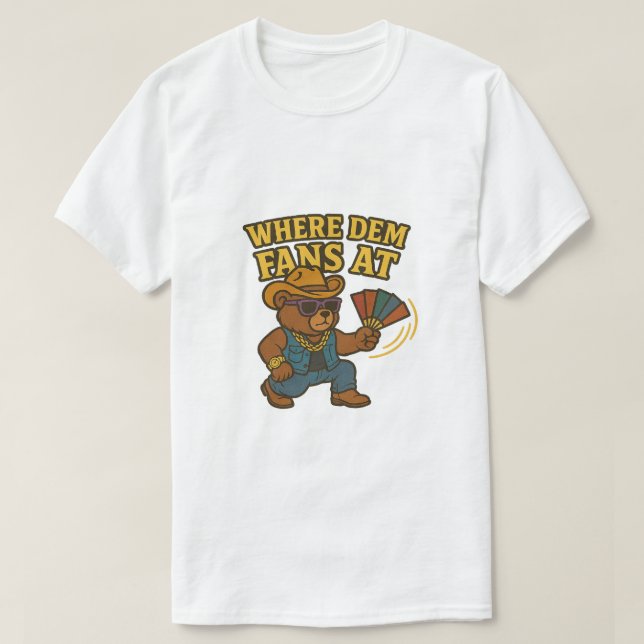 Camiseta Onde O Dem Fala - Urso De Teddy Do Hip Hop (Frente do Design)