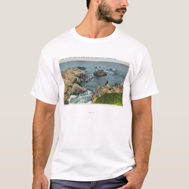 Camiseta Onde o oceano encontra a costa (Frente)