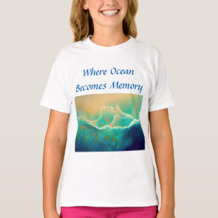 Camiseta "Onde o oceano se torna memória" - Verde Azul