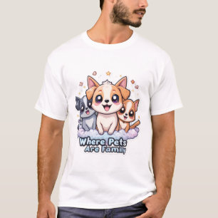 Camiseta Onde Os Animais De Companhia São Cachorro Fresco F