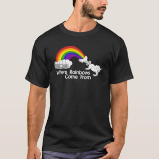 Camiseta Onde os arcos-íris vêm dos t-shirt