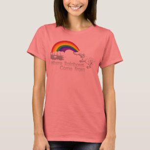 Camiseta Onde os arcos-íris vêm dos t-shirt