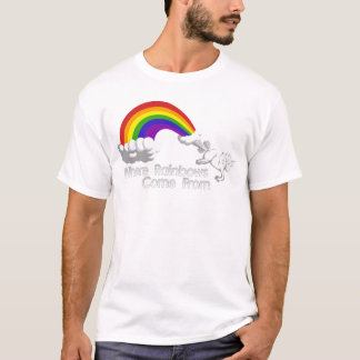 Camiseta onde os arcos-íris vêm dos t-shirt
