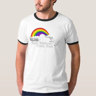 Camiseta Onde os arcos-íris vêm dos t-shirt