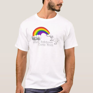 Camiseta Onde os arcos-íris vêm dos t-shirt