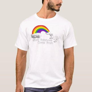 Camiseta Onde os arcos-íris vêm dos t-shirt