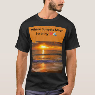 Camiseta Onde os Pôr do Sol Encontram a Serenidade ❤️🌊