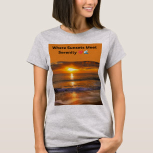 Camiseta Onde os Pôr do Sol Encontram a Serenidade ❤️🌊
