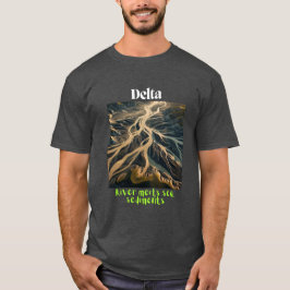 Camiseta Onde Rio Encontra Oceano: Teto de Carvão Delta Dri
