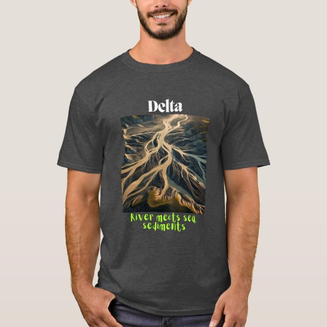 Camiseta Onde Rio Encontra Oceano: Teto de Carvão Delta Dri (Frente)