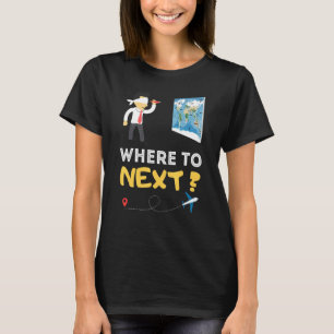 Camiseta Onde Viajante No Próximo Viagem Mundial Ao Redor D