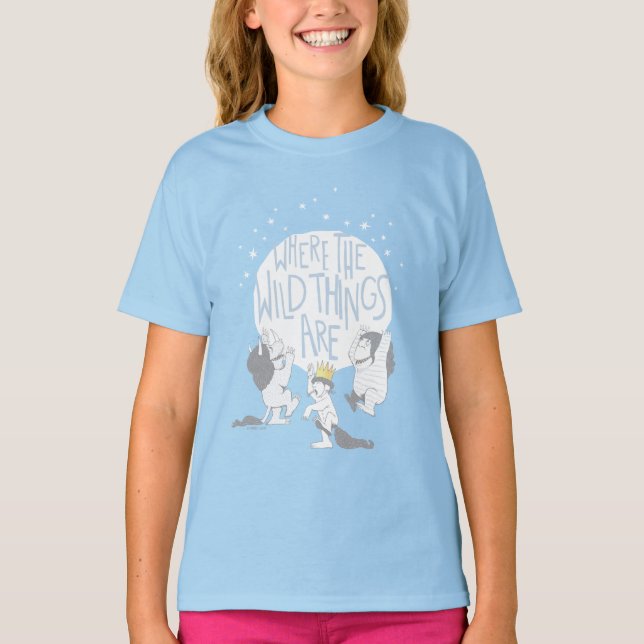 Camiseta Onde Vivem os Monstros | Lua & Estrelas (Frente)