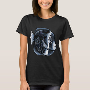 Camiseta Ondulação de Cílios de Peixe Fofo Arte Digital Pre