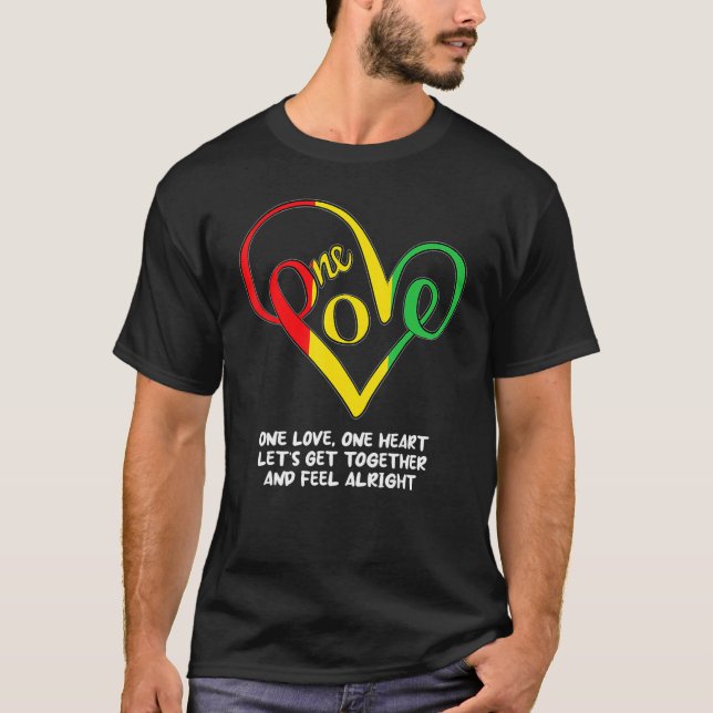 Camiseta One African Love Heart Black History Month Cool BL (Frente)