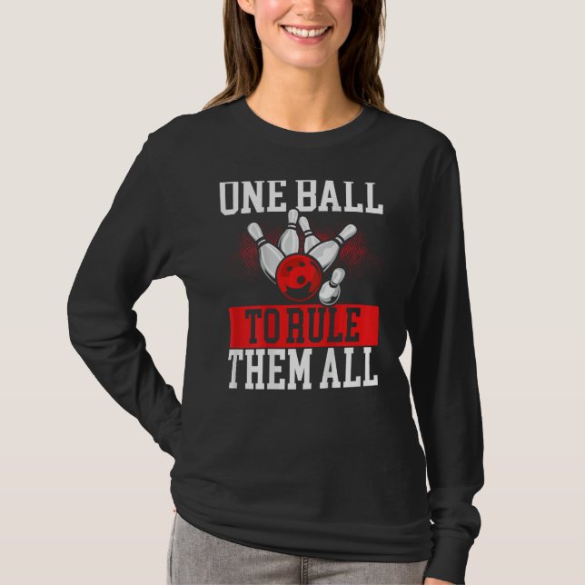 Camiseta One Ball To Rule Them All Backprint Bowling (Frente)