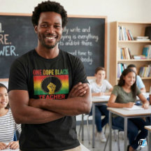 One Dope Black Teacher Afro Fist Black History M