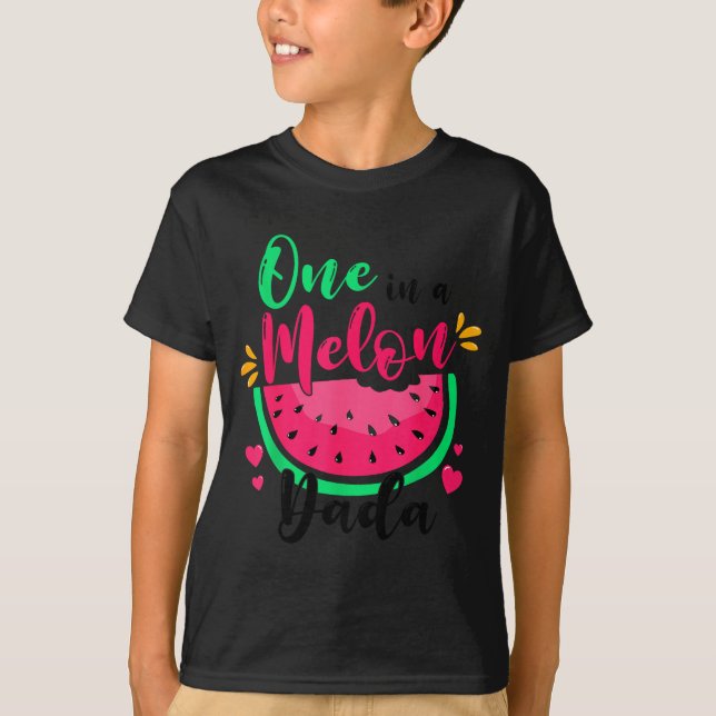 Camiseta One In A Melon Dada Summer Birthday Party Matching (Frente)