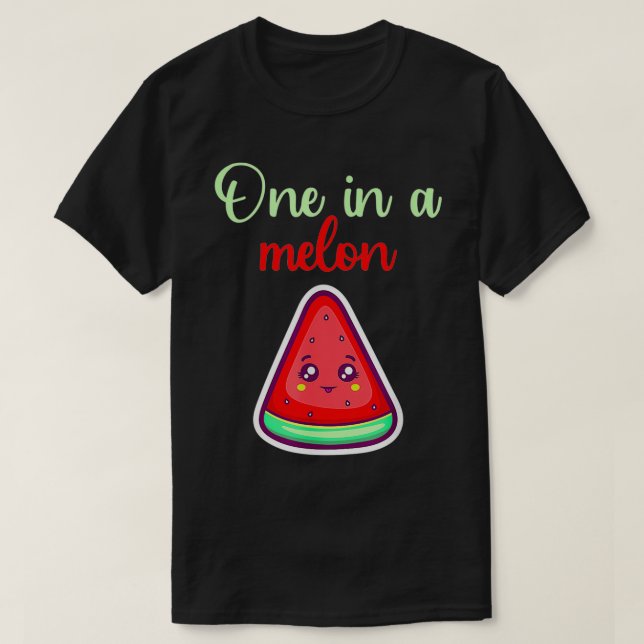 Camiseta One In A Melon Funny Watermelon Summer Fruit Melon (Frente do Design)